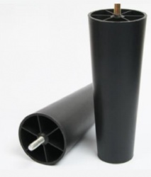 180 mm Black plastic black color furniture leg for bed cabinet or table